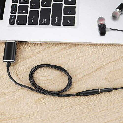 USB to 3.5mm Aux Headphone Jack Cable Adapter For PC PS4 Laptop MacBook