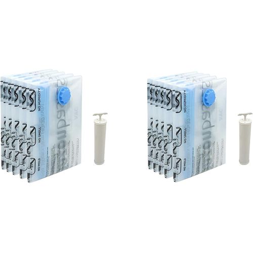 product_image_name-Generic-نظم بكفاءة مع الحقائب التخزين الشفافة المضغوطة مع مضخة يدوية - قابلة لإعادة الاستخدام، محكمة، توفير للمساحة (6، متوسط)-2