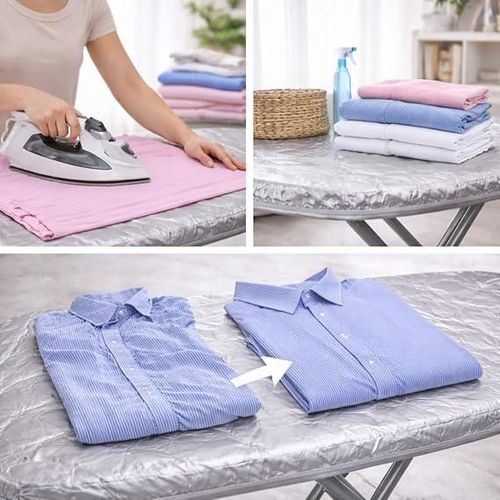 product_image_name-Generic-غطاء طاولة كي مبطن بطبقة عاكسة للحرارة مع حافة قابلة للتمدد – تصميم متين قابل للغسل يعزز كفاءة الكي ونتائج سلسة للاستخدام المنزلي – لون فضي-3