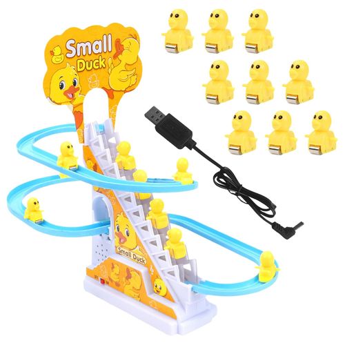 Buy Electric Duck Climbing Stairs Toy Indoor Toy For Boys 9pcs Yellow Duck in Egypt