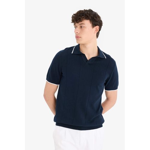 product_image_name-Defacto-تيشيرت بولو تريكو نص كم قصة عادية-4