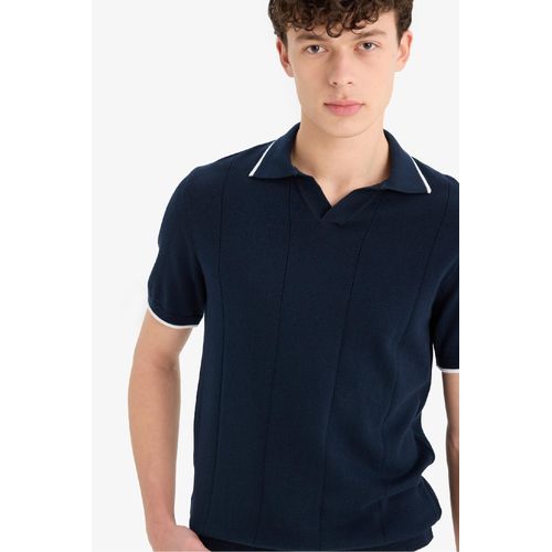 product_image_name-Defacto-تيشيرت بولو تريكو نص كم قصة عادية-5