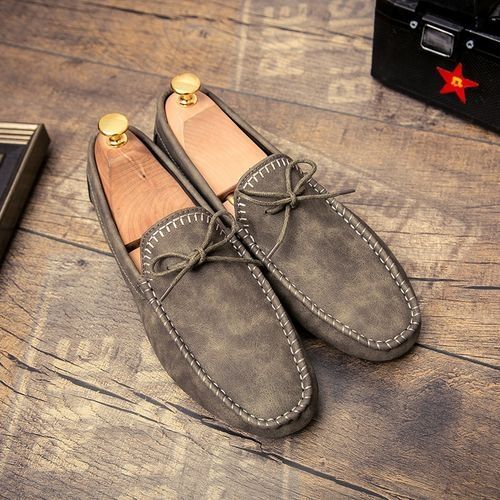 اشتري Fashion Men's Summer Driving Casual Boat Shoes Moccasin Slip On Loafers-Grey في مصر