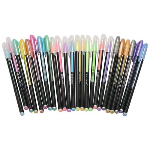 ZuiXua 48 Colors Gel Pens Set Color Glitter Pens Gift For Kids Drawing