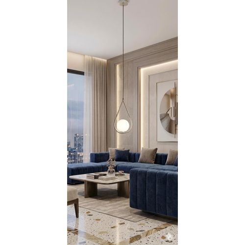 Generic دلايه مفرد دمعه اللون سلفر - image 2