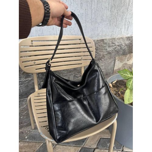 product_image_name-Generic-شنطة كتف حريمي سوداء جلد صناعي – حجم متوسط خفيفة وعملية للاستخدام اليومي والشغل-6