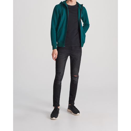 Reserved Essential Zip Through Hoodie - Teal Green