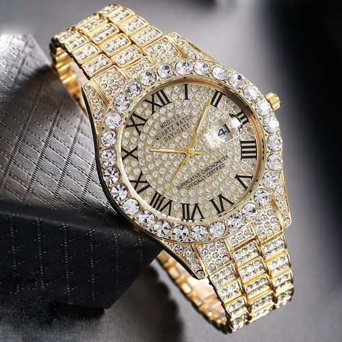 Mens diamond face watch top