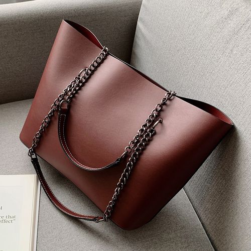 Women PU Leather Shoulder Bag Fashion Long Chain Handbags Girls