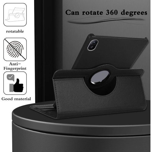 product_image_name-Generic-حافظة حماية من متوافقة مع تابلت هواوي ميت باد اس اي 11 انش 2024، غطاء واقي قائم يدور 360 درجة، أسود-3