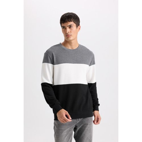 product_image_name-Defacto-Man Regular Fit Crew Neck Jacquard Sweatshirt-3