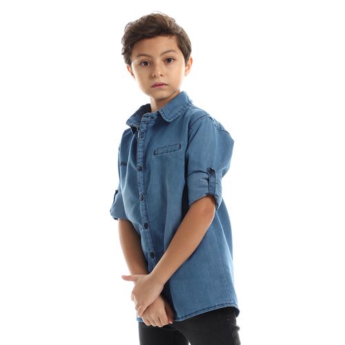 Buy Boys Full Sleeves Denim Shirt - Blue Online at Best Price