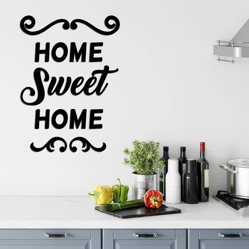 product_image_name-Generic-Premium Home Wall Decor, Size 45X60, Sweet Home, High Quality Spanish MDF, 6 mm Thick, Modern Stereoscopic Decor, Ready to Install, Comes with Double Face Adhesive-4