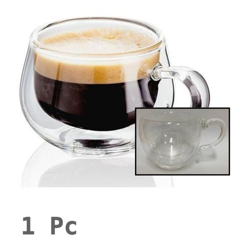 اشتري Double Glass Pyrex Coffee & Espresso Mug - (100ML) في مصر