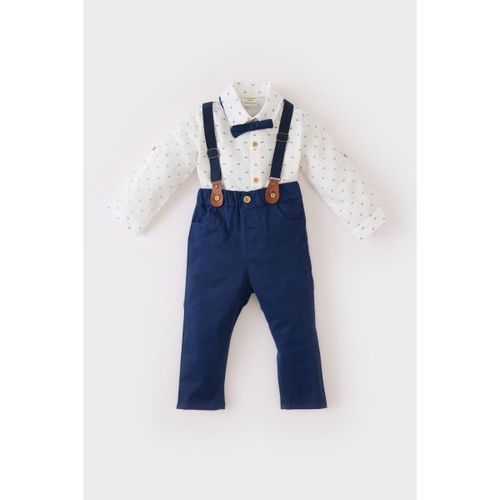product_image_name-Defacto-Baby Boy Shirt Neck Regular Fit Woven Set - Navy-1