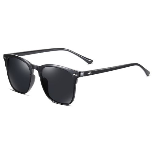 اشتري Fashion Square Frame Sunglasses UV400 Polarized Sun Glasses for Men-3323-GlitterBlack Black في مصر