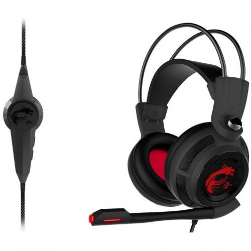 اشتري MSI Professional Headset For Gamers With Mic, 7.1 Surround Stereo Sound And Vibration Function - DS502 في مصر