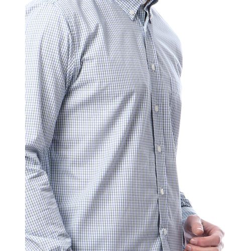 Dalydress Plaid Buttons Down Long Sleeve Shirt - Green &amp; Blue