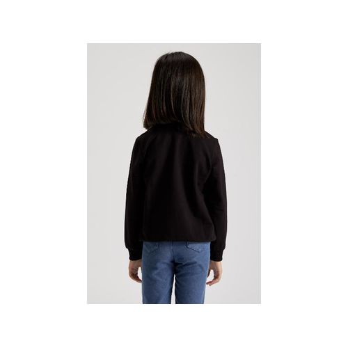 product_image_name-Defacto-Girl Crew Neck Regular Fit Sweat Shirt - Black-3