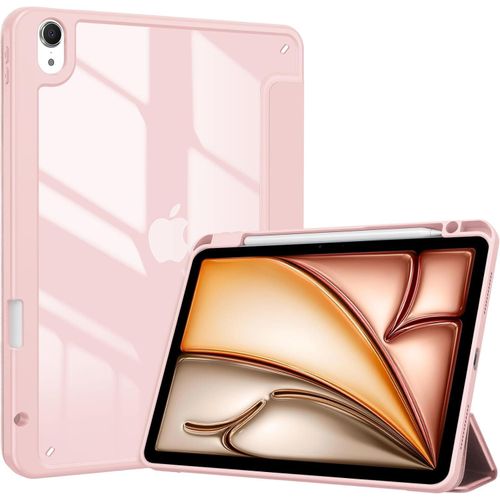 product_image_name-Generic-iPad Air 6th Generation Case, Innovation, iPad Air 11-inch Case, Full-Screen, Clear Cover, Compatible with Apple Pencil 2, Wireless Charging, Trifold Stand, Sleep/Wake PINK-1