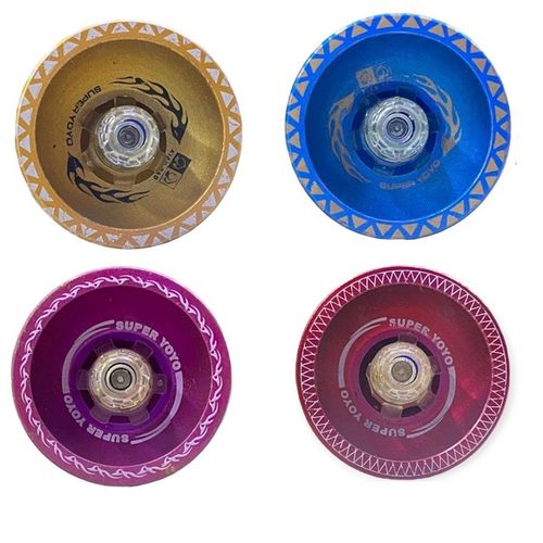 اشتري Metal-Made Shining YoYo Spinner Toys For Kids With High Speed  4 Pcs في مصر