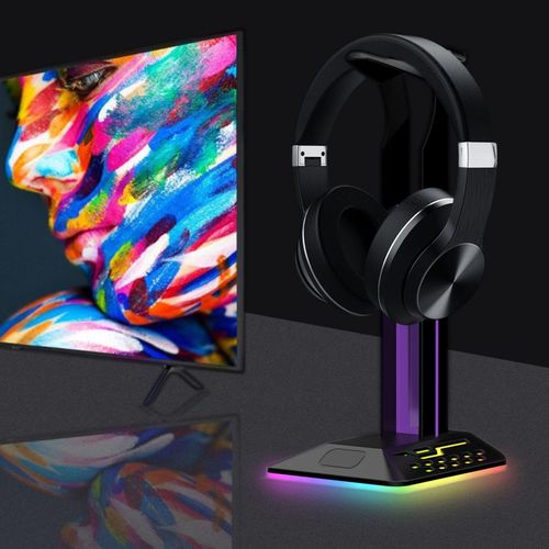 Stylish Earphone Stand with USB Ports