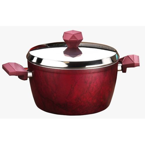 اشتري Nouval Timeless Pot With Aluminium Lid - Metallic Red في مصر