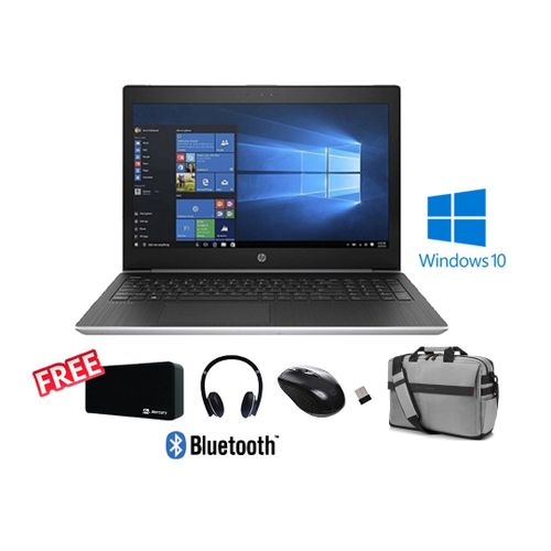 HP ProBook 450 G5 Laptop - Intel Core I5 - 4GB RAM - 500GB HDD - 15.6-inch FHD - Intel GPU - Windows 10 - Silver + Free Mouse + Free Speaker + Free Headset + Free Bag