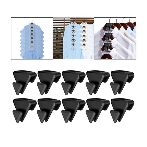 Clothes Hanger Connector Hooks Cascading Home Organizer Clip Space Saving  Grip