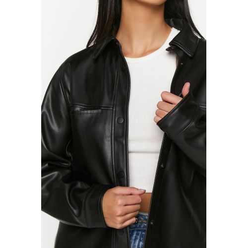 Forever 21 Faux Leather Snap Button Jacket Best Price Online Jumia Egypt