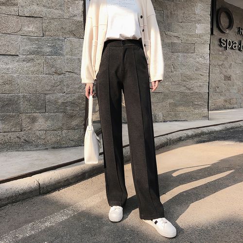 Fashion (Dark Gray)Falling Wide Leg Pants Women's Autumn And