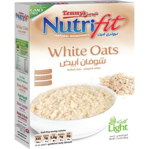 اشتري Temmys Nutri Fit White Oats - 500gm في مصر