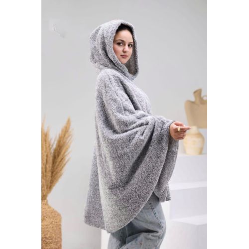 product_image_name-Generic-بلانكت "كاب"شتوي ناعم من الصوف مع غطاء للرأس – تصميم مريح وأنيق - رمادي-2