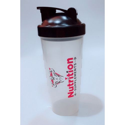 product_image_name-Generic-Nutrition Supplements Shaker Bottle - Protein Powder Mixer Sports Water Bottle - 600 ml - Black / White-1