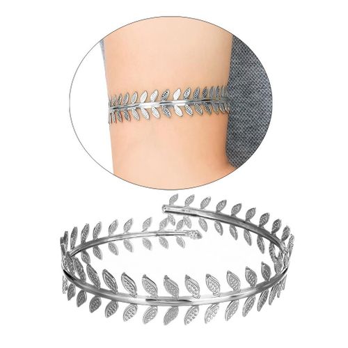 Upper Arm Cuff Bracelet, Silver Arm Band, Silver Arm Bracelet, Leaf Bracelet,  Bridal Bracelet, Bridesmaid Bracelet, Wedding Bracelet, Prom - Etsy