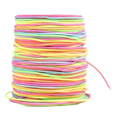 Elastic Cord, Beading Threads, Rainbow Color Stretch String Cord, Fabric Crafting String for Bracelet,, Women's, Size: One Size