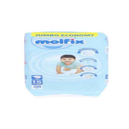 Molfix Diapers With 3D Technology - Jumbo Economy Pack 58 Pcs, Size 5 @  Best Price Online