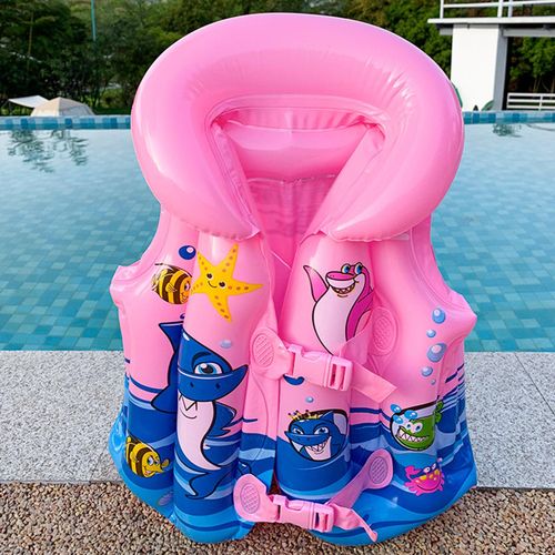 Generic Kids Inflatable Swim Vest Swim Trainer For Surfing Pink L @ Best  Price Online