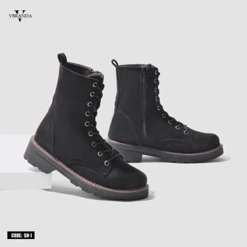 Buy vbranda Half Boots Suede SH-Black in Egypt