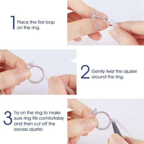 Chuangdi 8 Sheets 152 Pieces Invisible Ring Sizer Adjuster Ring Spacer Ring Guards for Women Loose Rings, 2 Kinds of Thickness