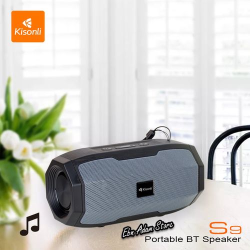 اشتري Kisonli Portable Kisonli S9 Stereo Speaker-Hug Battery Capacity Of 1200mAh 3-6h-FM-TF Card-USB-AUX في مصر