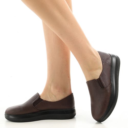 Buy Women's Medical Shoes With A Soft Wedge Sole - Brown in Egypt