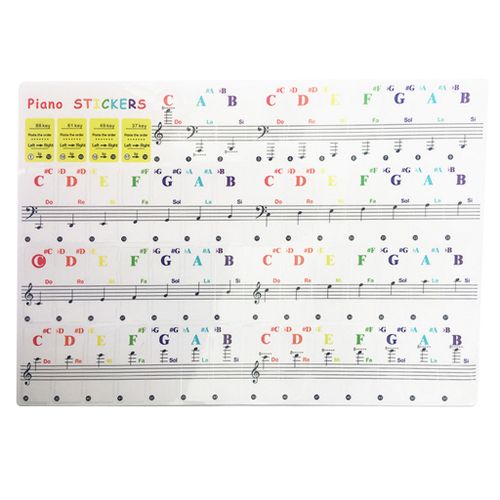 Generic Clear Electronic Piano Key Sticker Replacement For 54 ...