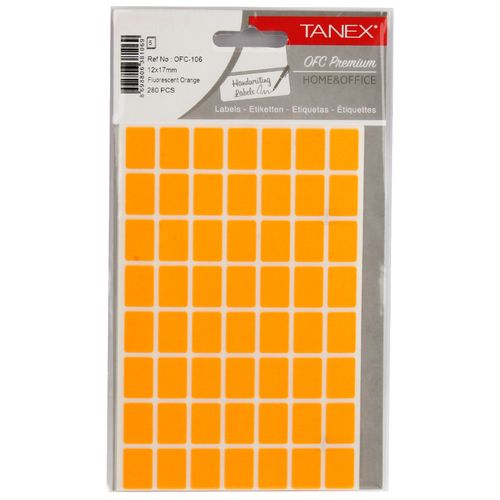 product_image_name-Tanex-استيكر مكتبي تانيكس برتقالى 5 ورقات 17 × 12 مم A5 / 56 موديل OFC107-1