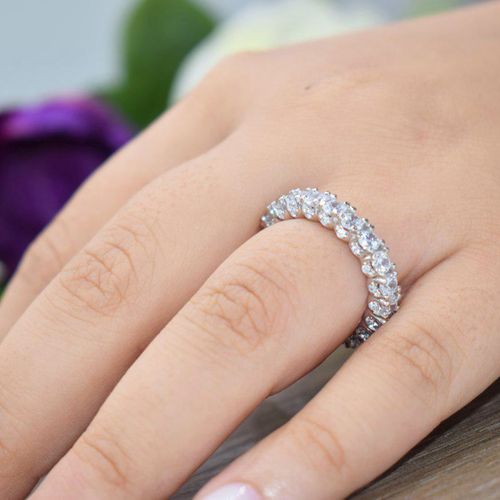 Buy Dar Band Ring 18K White Gold Plated in Egypt