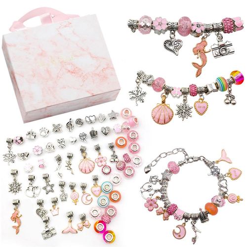 Charm Bracelet Making Kit,with DIY Beads Jewelry Charms Gift Set Jewelry  Making Kit crafts for girls ages 10-12 : : Arts & Crafts