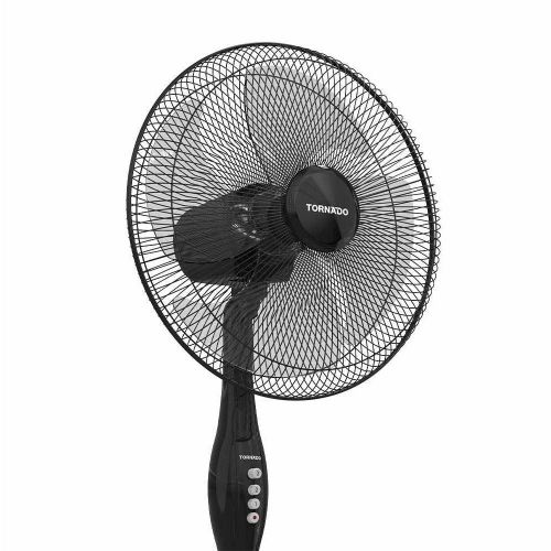product_image_name-Tornado-تورنيدو مروحة ستاند 16 بوصة بدون ريموت كنترول 3 سرعات - 4 ريشة - اسود - موديل TSF-16W-4