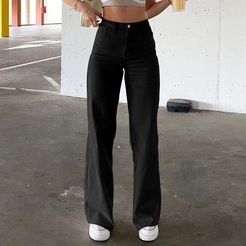 Jeans for Women Vintage Black Denim Flare Pants Streetwear High Waist Slim  Trouser Harajuku Y2K Pants – the best products in the Joom Geek online store