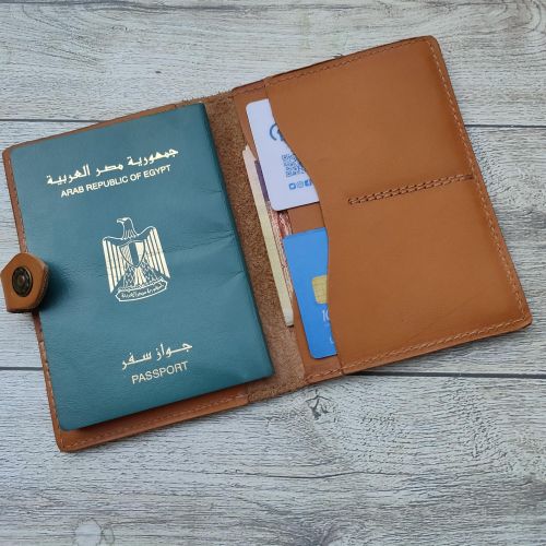 Buy Dr.key PASSPORT COVER - Full Grain Leather Travel Wallet - Passport Case in Egypt
