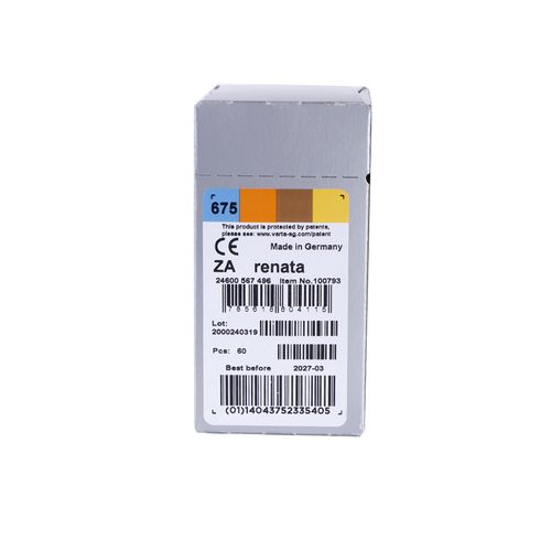 product_image_name-Renata-بطاريات سماعات الأذن ريناتا بحجم 675 1.45 فولت - 10 شرائط-2